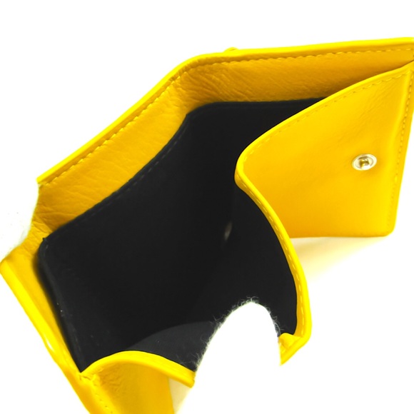 Balenciaga Paris Papier Mini Wallet in Neon Yellow Leather - EUC - Picture 11 of 14